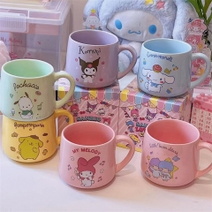 美乐蒂 库落米陶瓷杯家用马克杯可爱牛奶咖啡杯喝水杯