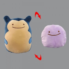 20CM Pokemon Snorlax Double Sided Flip Reversible Plush Toy Anime Plush Pillow