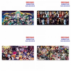 (30*80*0.3cm) 5 Styles Mixed Anime One Piece Dragon Ball Z Cartoon Anime Mouse Pad
