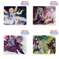 (25*30*0.3CM) 15 Styles Genshin Impact Cartoon Anime Mouse Pad