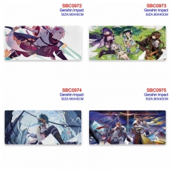 (40*90*0.3cm) 15 Styles Genshin Impact Cartoon Anime Mouse Pad