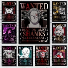 （帆布材质）海贼王海报 通缉令航海王悬赏令路飞乔巴动漫帆布画