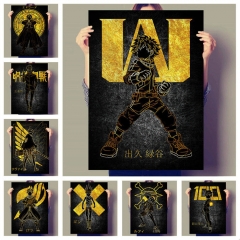 （帆布材质）海贼王鬼灭之刃巨人咒术回战画芯帆布画