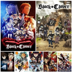 （帆布材质）日本动漫黑色四叶草 Black Clover 海报