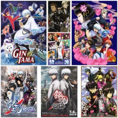 （帆布材质）日本动漫海报墙 GINTAMA 坂田银时壁画墙贴