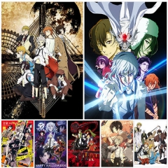 （帆布材质）文豪野犬动漫海报代发 日本动漫儿童卡通书房卧室挂画墙画