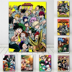 （帆布材质）动漫海报 我的英雄学院高清打印宿舍墙贴无框画芯