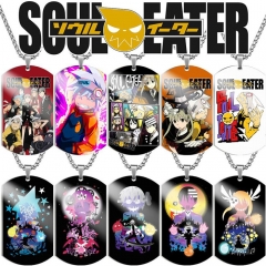 10 Styles Soul Eater Cartoon Stainless Steel Dog Tag Anime Necklace