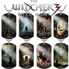 昆特牌军牌饰品 witcher3 巫师3彩印狼头不锈钢狗牌项链
