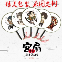 9 款动漫圆扇宫扇 进击的巨人 艾伦 古风团扇 精美包装