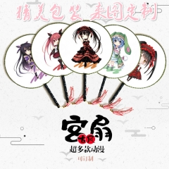 11款动漫圆扇宫扇约会大作战 狂三西斯乃 古风团扇 精美包装
