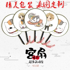 10款动漫圆扇宫扇 夏目友人帐猫老师古风团扇