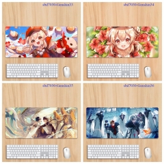 12 Styles (70*30*0.3CM) Genshin Impact Cartoon Anime Mouse Pad