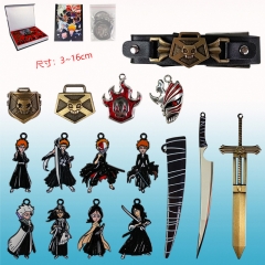Bleach Anime Alloy Weapon Keychain Set