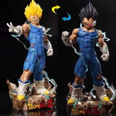 （库存2个，在样品室）七龙珠 YW GK 1比4 魔贝 魔化贝吉塔 双头雕（赛亚人头雕可发光） 手办 一件4个 高约47cm 彩盒29.5*23.5*57cm 重量3.417kg