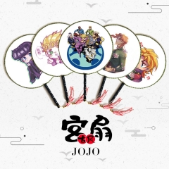 11款动漫圆扇宫扇JOJO的奇幻冒险古风团扇漫展