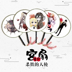 12款动漫圆扇宫扇杀戮的天使古风团扇漫展