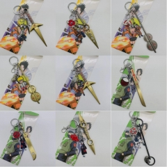 13 Styles Naruto Cartoon Alloy Anime Sword Keychain