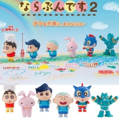 6款小新排排站扭蛋 袋装配蛋纸 高3.4-4.8cm，重约80g