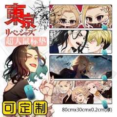 80*30CM 21 Styles Tokyo Revengers Cartoon Cosplay Desk Mat Rubber Lockrand Anime Mouse Pad