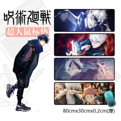 80*30CM 8 Styles Jujutsu Kaisen Cartoon Cosplay Desk Mat Rubber Lockrand Anime Mouse Pad