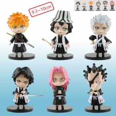 6PCS/SET 10CM Bleach Cartoon Anime PVC Figure Set