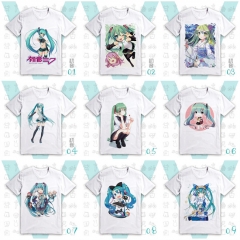 9 Styles Hatsune Miku Cartoon Pattern Anime T Shirts