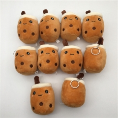 10PCS/SET 9cm Cute Milk Tea Emoji Cosplay Character Anime Plush Toy Pendant