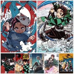 （帆布材质）鬼灭之刃海报 高清印刷日本动漫周边二次元宿舍墙贴画批发