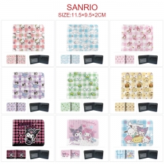 17 Styles Sanrio My Melody Kuromi Cinnamorol Cartoon Color Printing Coin Purse Anime Short Wallet