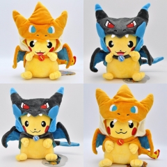 23cm Pokemon Pikachu Cos Charizard Cartoon Doll Anime Plush Toy