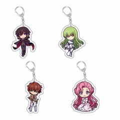 4 Styles Code Geass Cartoon Character Anime Acrylic Keychain