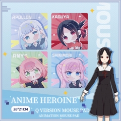 4 Styles 21*26*0.3CM My Dress-Up Darling Kaguya Anya Cartoon Anime Mouse Pad