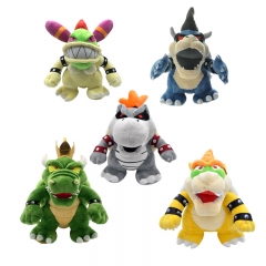 4 Styles 25CM Super Mario Bro Bowser Cartoon Collectible Doll Anime Plush Toy