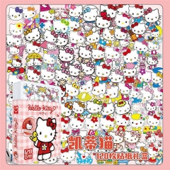 凯蒂猫贴纸小礼盒 含120张不重复贴画 三丽鸥周边防水装饰手账贴