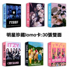 厂家直销bts bp straykids明星写真明信片LOMO卡小卡贺卡30张一套