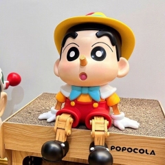 33CM Crayon Shin-chan Cos Puppet Pinocchio Anime PVC Figures