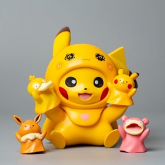 宠物小精灵皮卡丘变皮手套 4款手套可替换手办 高11cm 外盒16.5X11X16.5cm 一件36个
