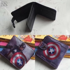 Captain America Purse Short Anime Wallet