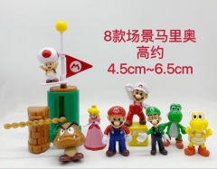 8款一套 场景马里奥超级玛丽袋装手办 高4.5-6.5cm