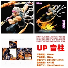 (with Light) 37CM Demon Slayer: Kimetsu no Yaiba Uzui Tengen Cartoon PVC Anime Figure Toy