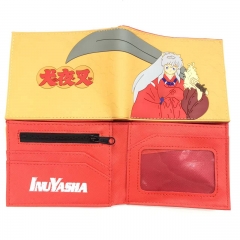 Inuyasha Cartoon Cosplay PVC Purse Anime Short Wallet