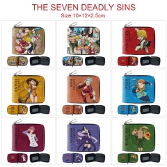 9 Styles The Seven Deadly Sins Cartoon Zipper Purse Anime Short Wallet