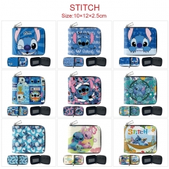 12 Styles Lilo & Stitch Cartoon Zipper Purse Anime Short Wallet