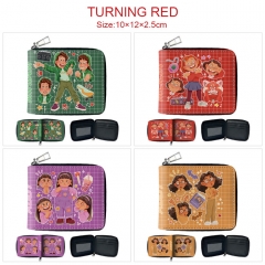 7 Styles Turning Red Cartoon Zipper Purse Anime Short Wallet