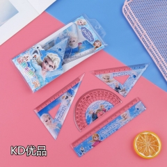学生可爱动漫卡通sanrio三丽鸥15cm文具4件套尺子三角量角器直尺