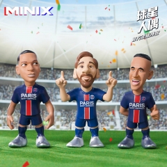 Panini帕尼尼正版MINIX球星人偶卡塔尔足球世界杯梅西内马尔手办(7CM套盒)