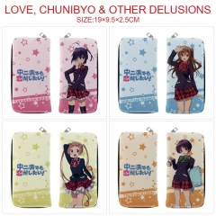 6 Styles Cyuunibyou Demo Koigashitai Cartoon Zipper Purse Anime Long Wallet