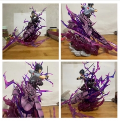 GK Naruto Uchiha Sasuke Anime PVC Figure With Light