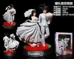 七龙珠婚礼悟空琪琪 1件16个 高度：33CM手办